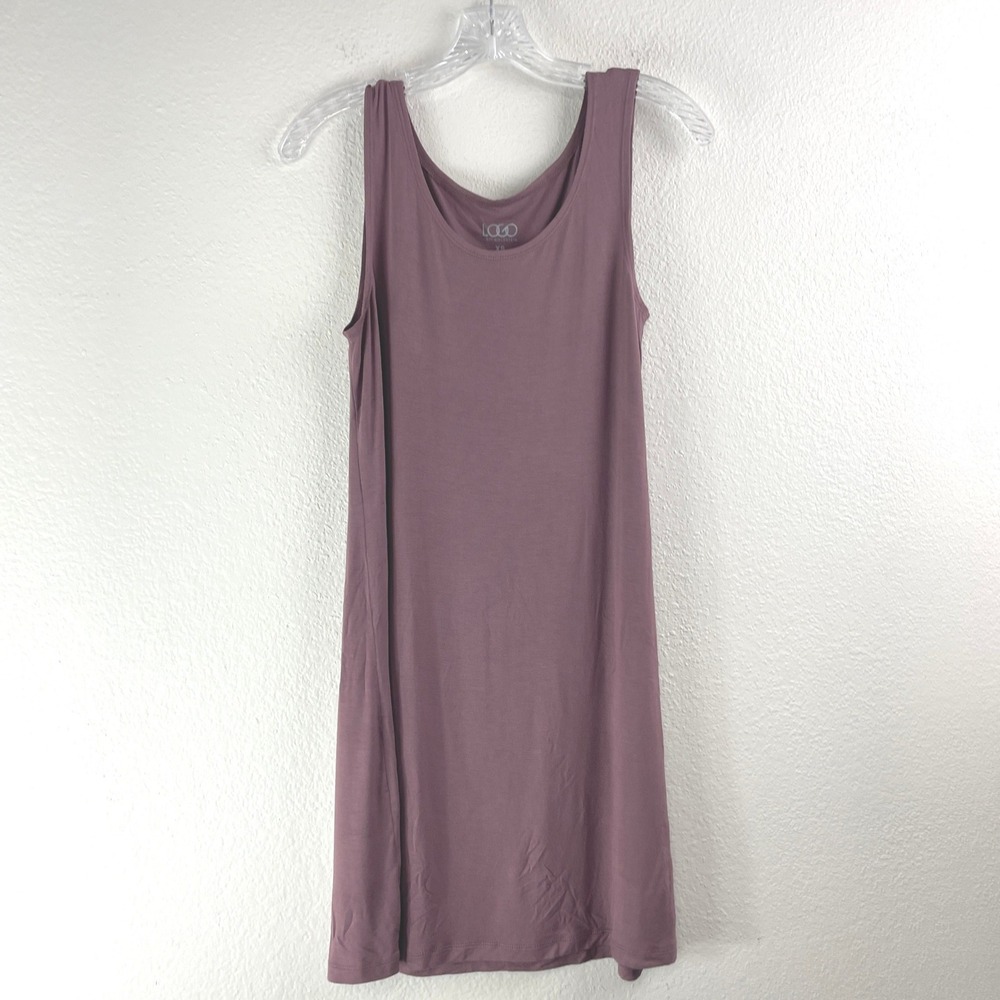 LOGO Lori Goldstein Womens XS Mauve Purple Rayon Spandex Scoop Neck Tank Top